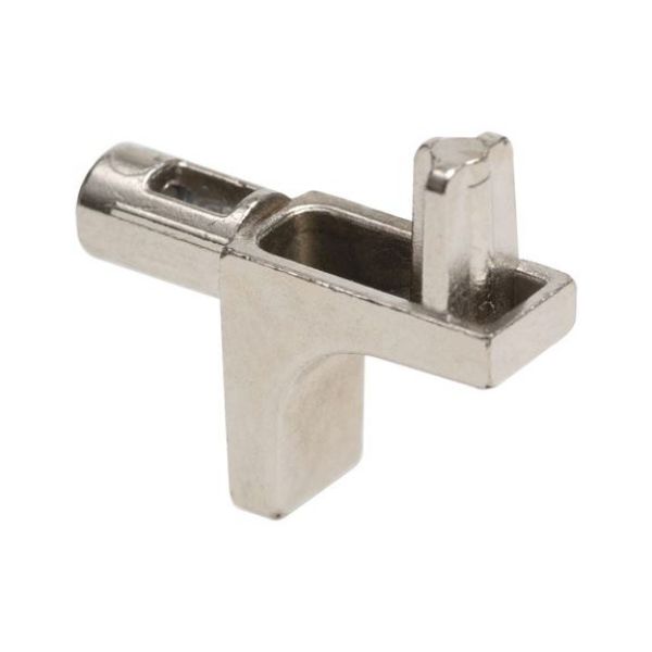 Designer shelf support with guide pin - SHLFSPRT-INSERT-DESIGN-PL-ZD-(NI)-PLUGD5