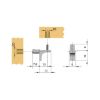 Designer shelf support with guide pin - SHLFSPRT-INSERT-DESIGN-PL-ZD-(NI)-PLUGD5