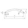 Segment bow handle - HNDL-SEGMBOW-ST-A2/FINISH-10X160MM-32