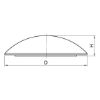 Door stopper  Type M - DRSTOPR-M-PLA-WHITE-D32MM