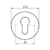Door handle A 305 - DH-A2-A305-GE-ROS-CK-L/R-MATT