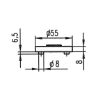 Door handle A 305 - DH-A2-A305-GE-ROS-CK-L/R-MATT