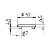 Rosette pair, rounded - DH-ZD-KEYROS-ROUND-CK-(NI)-MATT
