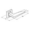 Door handle ZD 44 - DH-ZD-44-ROS-CK-(NI)-MATT-BLACK