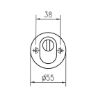 Stainless steel security rosette - SDF-A2-ROS-CC-14-MATT