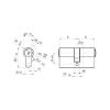 Profile cylinder S5 Eco - PRFLCYL-ECO-DB-5PIN-(NI)-30X30MM