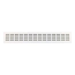 Ventilation grille - VENTGRIL-ALU-R9016-WHITE-80/400MM