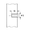 Variable glass shelf support - SHLFSPRT-INSERT-GLSFLR-FUSE-ZD-(NI)-6/10