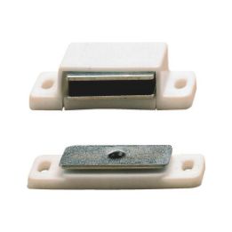 Screw-on magnet snap catch - CLSR-MAGN-PLA-SCREWON-6KG-WHITE