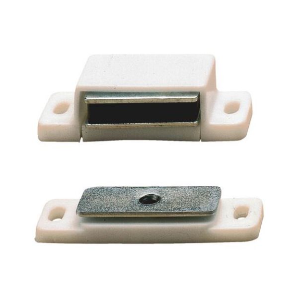 Screw-on magnet snap catch - CLSR-MAGN-PLA-SCREWON-6KG-WHITE