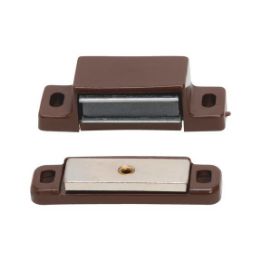 Screw-on magnet snap catch - CLSR-MAGN-PLA-SCREWON-6KG-BROWN
