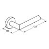 Door handle  A 205 - DH-A2-A205-CLICKFIX-ROS-WC-MATT