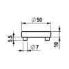 Door handle  A 205 - DH-A2-A205-CLICKFIX-ROS-WC-MATT