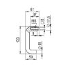 Pair of door handles AL 120, type U - DH-ALU-AL120-F9/(A2-OPTIC)