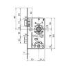 Interior door mortise lock WC, class 1 - MORTSLOK-CL1-WC-DIN/R-SILVER-GREY-20MM