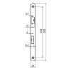 Interior door mortise lock WC, class 1 - MORTSLOK-CL1-WC-DIN/L-SILVER-GREY-20MM