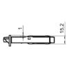Interior door mortise lock WC, class 1 - MORTSLOK-CL1-WC-DIN/L-SILVER-GREY-20MM