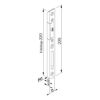 Central locking plate for recessing - AY-MIDDLELOCKPLATE-DRLOK-R-SILV-4-10-ACH