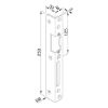 Central locking plate for recessing - AY-ANGLLOKPLT-DRLOK/EL-R-SILVER-4-9-10