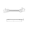 Double open-end wrench - DBOPNENDSPN-OFFSET-WS20X22