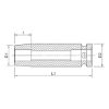 1/2-inch impact socket wrench insert - IMPSKTWRNCH-1/2IN-HEX-LONG-WS13