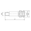 3/4 inch power extension - EXT-3/4IN-L175MM