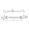 Double open end ring wrench, hexagon - DBRGSPN-OPN-METR-HEX-WS8X10