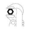 90&deg; corner pipe wrench - PIPGRP-KNEE-90DEGREES-(1 1/2IN)