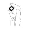 45&deg; corner pipe wrench - PIPGRP-KNEE-45DEGREES-(1 1/2IN)