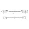 Double-jointed socket wrench - DBENDSKTWRNCH-METR-JOINTED-WS17X19MM