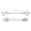 Double ring ratchet wrench 4-in-1 - RTCHDBENDRGSPN-(16/17-18/19MM)
