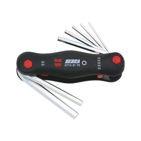 Picture for category Allen key fold. set, hex sock. 7 pcs.