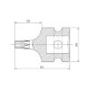 1/2-inch impact socket wrench insert - IMPSKTWRNCH-1/2IN-INTX-TX55