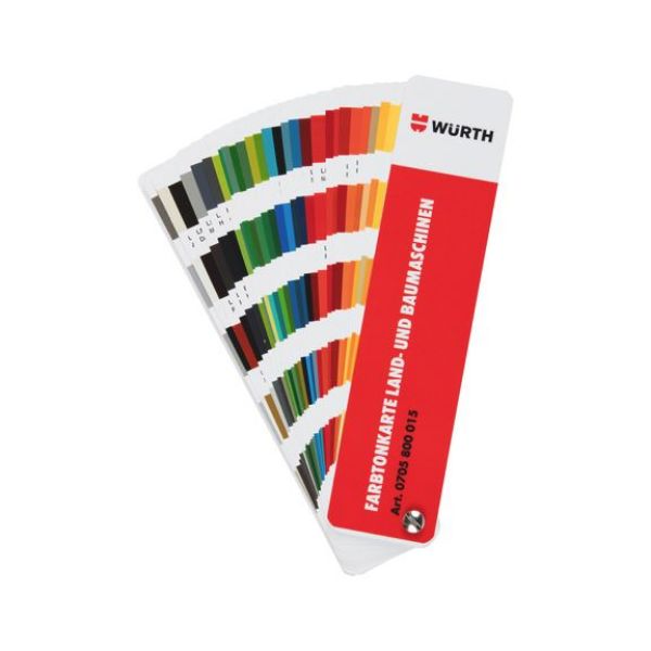 Colour chart Agricultural and construction machinery - COLCARD-CONSTRUCTION-MACHINES