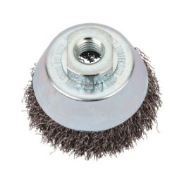 Cup brush made from wavy steel wire - CPBRSH-AG-WAVED-ST-D60MM