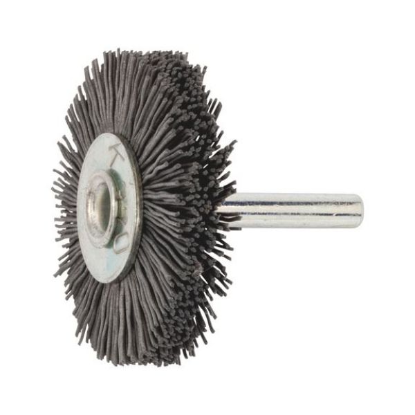 Spindle-mounted round wheel brush - RDSHFTBRSH-SIC-0,6MM-D70X12MM
