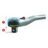 1/4 inch lever reversible ratchet, dust-protected - LEVRTCH-1/4IN-136MM