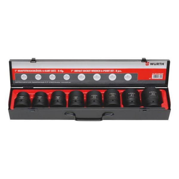 Picture for category 1 inch impact socket wrench set hexagon, 8pieces