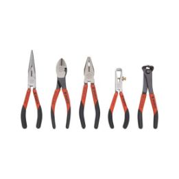 Pliers assortment - PLRS-SET-BLACK/RED-5PCS
