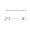 Ratchet combination wrench, metric, straight - RTCHCOMBIWRNCH-WS14