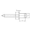 Blind rivet, round pan head - RIV-MHD-ALU/A2-WHITE-(0,5-6,3)-4X10