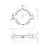 Pipe clamp  TIPP&lt;SUP&gt;&reg;&lt;/SUP&gt; stainless steel A4 - C2C - PIPCLMP-SST-A4-M8-(59-65MM)
