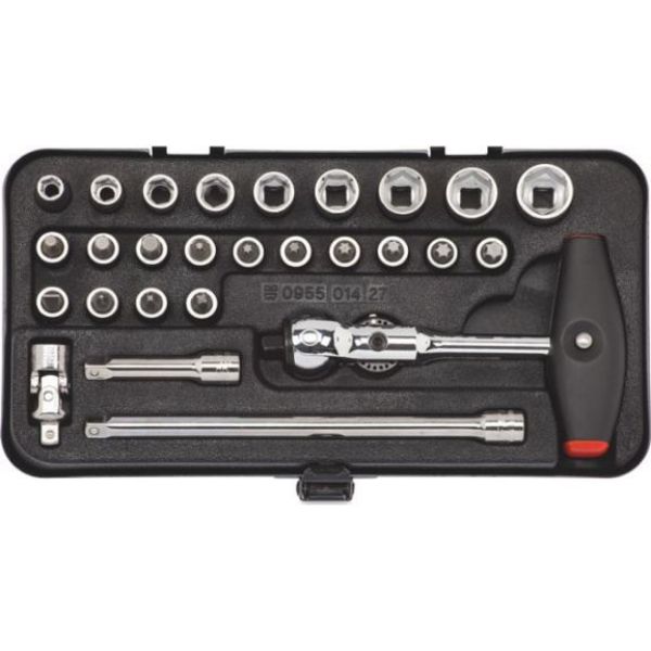 Picture for category 1/4 inch socket wrench assortment, 27 pcs.