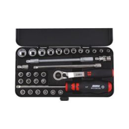 1/4 inch socket wrench assortment - SKTWRNCH-SET-1/4IN-EXHEX-32PCS