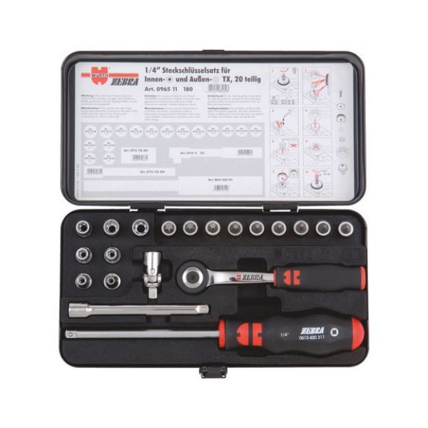 Picture for category 1/4 inch socket wrench assortment TX