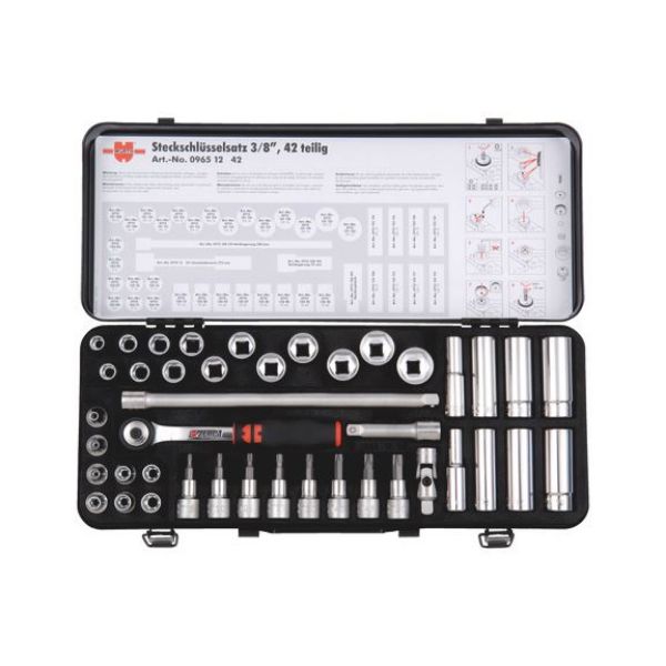 Picture for category 3/8 inch socket wrench assortment, 42 pcs