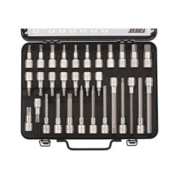 1/2 inch socket wrench assortment - SKTWRNCH-SORT-1/2IN-TX/HEX/XZN-31PCS