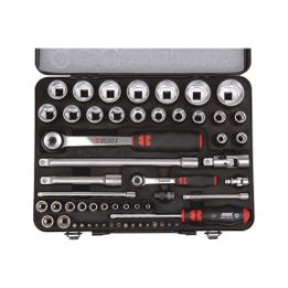 1/4 inch and 1/2 inch socket wrench assortment - SKTWRNCH-SET-1/4-1/2IN-56PCS