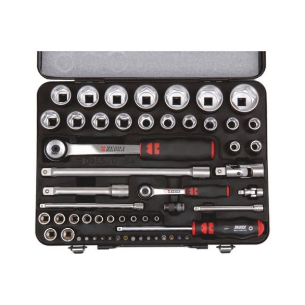 Picture for category 1/4 + 1/2 inch socket wrench assortment, 56 pcs