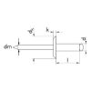 Blind rivet with large round pan head - RIV-MHD-ALU/ST-(-/A2K)-(6-8)-5X12